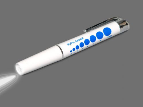 Dixie Ems Professional Reusable Diagnostic Penlight W/ Pupil Gauge Pen Light