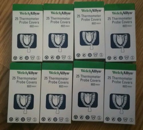 Welch Allyn Oral Disposable Thermometer Probe Covers 0503 Box of 25 lot of 8