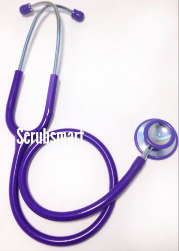 New! Purple Dual Head Stethoscope Clinical Light Weight Free Ship Nurse Medical