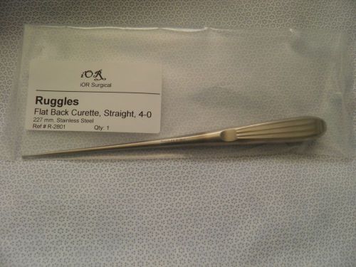 Flat Back/ Bruns Curette, Straight, 4-0, 227mm, by Rugggles (R-2801)