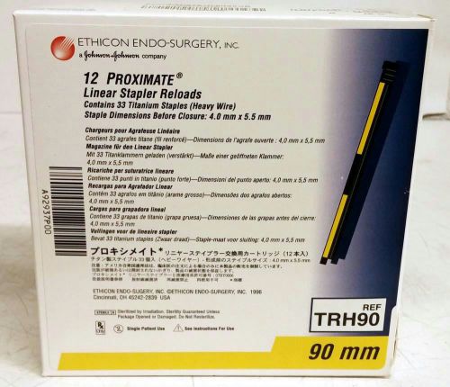BOX OF 12 ETHICON TRH90 90mm LINEAR STAPLER RELOADS (HEAVY WIRE)