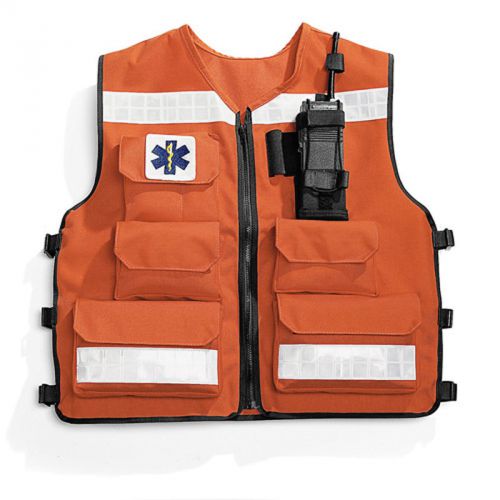 Dyna med ems emt tactical medic utility high visibility equipment vest orange lg for sale