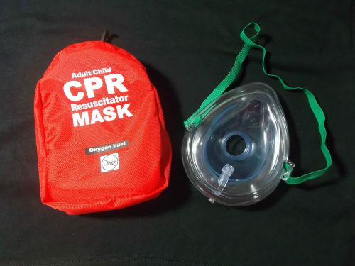50 CPR mask in Soft case w/ Gloves. Mask w/O2 inlet make sure your mask has it!!