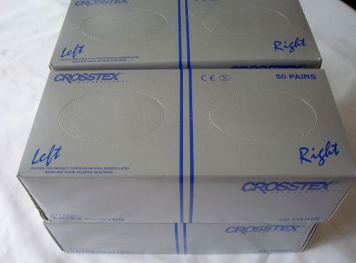 Crosstex Fitted Latex Disposable Gloves Right Left Lot 4 Boxes Total 400 Sz 8