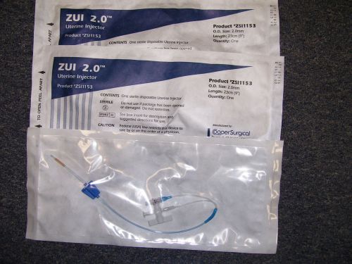 ! CooperSurgical ZUI 2.0 Uterine Injector ZSI1153 Lot of 3