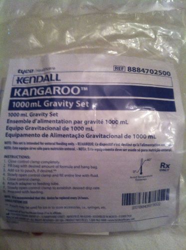 (1)KENDALL KANGAROO GRAVITY FEEDING SET 1000ml Easy Cap Bag Ice Pouch 8884702500