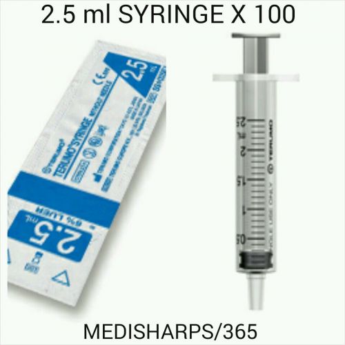 100 X STERILE TERUMO HYPODERMIC SYRINGE 2.5ml