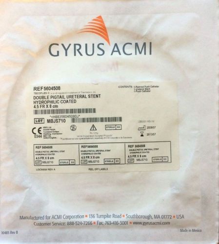 GYRUS ACMI 5604508 DOUBLE PIGTAIL URETERAL DEVICE, 4.5FR x 8cm