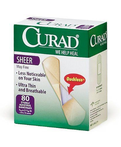 Medline curad sheer bandage - 80/box - clear (cur02279) for sale