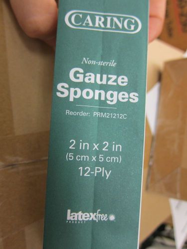 Caring Gauze Pad, Sponge, 2&#039;&#039;X2&#039;&#039;, 12-ply, Non-Sterile, 200/pcs