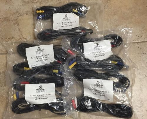 Lot Of 5 Sets Of Respironics RJ-12 cable set, twisted 10&#039; - #1006836