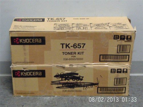 2 New Genuine Kyocera Black Toner Kits type TK-657