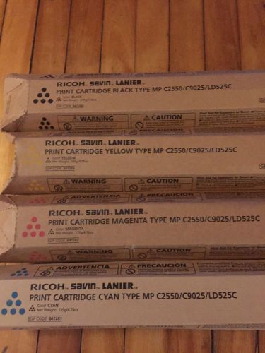 RICOH TONER MP C2550/C9025/LD525C BLACK, YELLOW, MAGENTA, CYAN