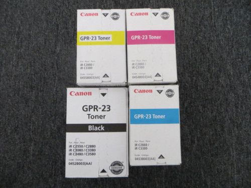 LOT of 4 Genuine Canon GPR-23 0452B003 0453B003 0454B003 0455B003 CMYK OEM Toner