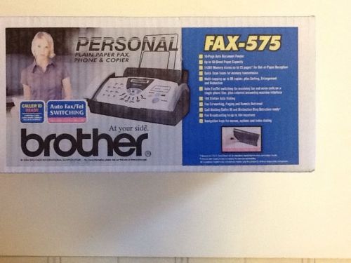 BROTHER FAX-575 PLAIN PAPER FAX PHONE COPIER NEW SEALED