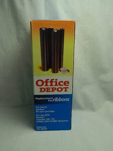 QTY 2 BROTHER PC-302RF FAX REFILL ROLLS COMPATIBLE OFFICE DEPOT PRIORITY MAIL C1