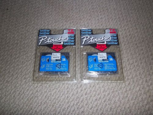 Brother P-Touch Tape TZ-231 White Black  LOT OF TWO