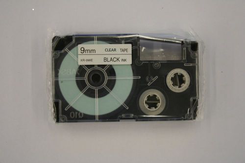 Genuine Casio XR-9X 9mm Clear  tape/Black ink for KL-60,120,780, C500,CW-L300