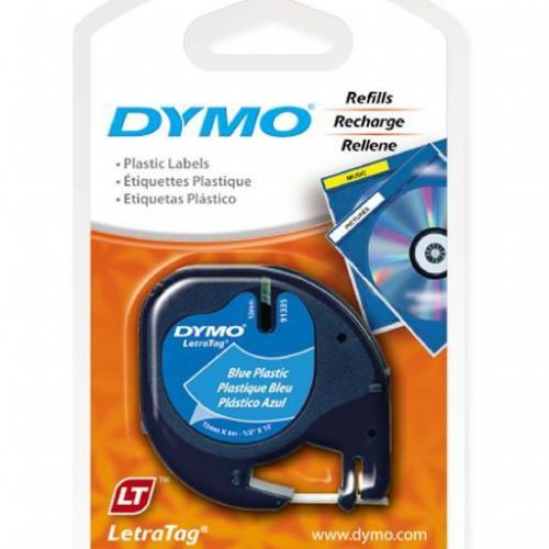 Dymo 91335 letra tag blue labels letratag xr lt-100t lt-100h &amp; qx50 refill tapes for sale