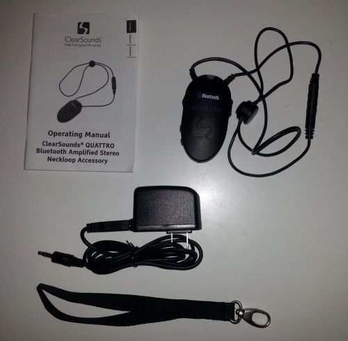 Clear sounds quattro bluetooth amplified neckloop and charger and strap for sale