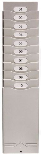 10 card expanding time card rack 16&#034;h x 2-1/4&#034;d x 4&#034;w for sale