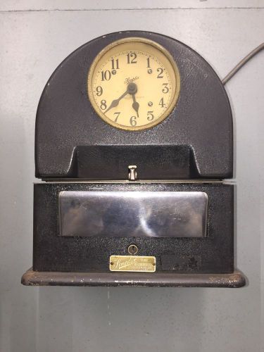 Vintage Simplex Time Recorder Co Time Clock WORKING Antique