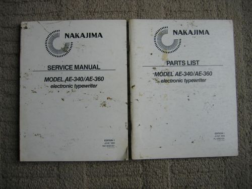 NAKAJIMA TYPEWRITER AE - SERVICE AND PARTS LIST Manual