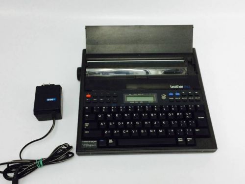 Portable vintage 1984 brother ep-43 lcd electric mini typewriter w handle &amp; cord for sale