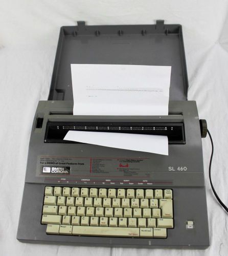 Smith Corona Model SL460 Portable Electric Typewriter Correcting With Cover  5A