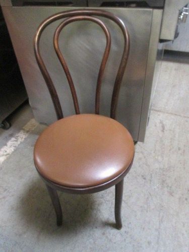 Wood Frame, Round Padded Seat Restaurant Chairs