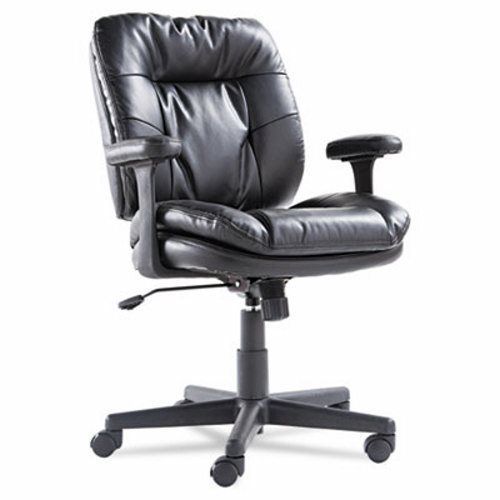 Oif swivel/tilt leather task chair, black (oifst4819) for sale