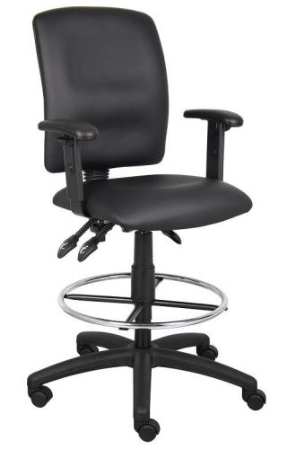 B1646 boss multi-function leatherplus drafting stool with footring &amp; adjustable for sale
