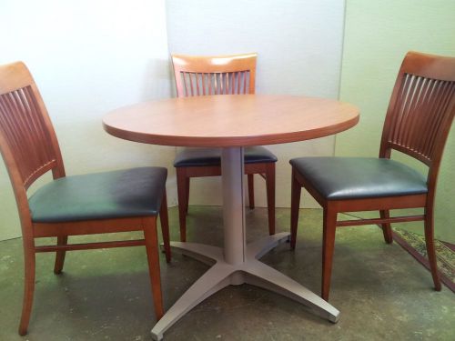 Conference table  36&#034; cherry veneer for sale