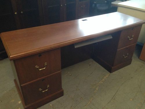 Computer credenza by unicor office furniture in med cherry color for sale