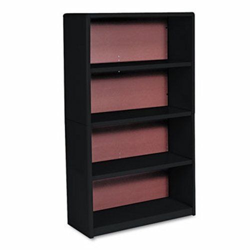 Safco Bookcase, 4 Shelves, 31-3/4w x 13-1/2d x 54h, Black (SAF7172BL)