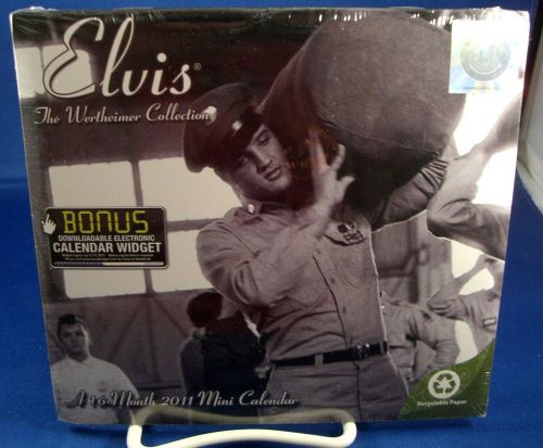 Elvis presley wertheimer collection 2011 mini calendar with bonus widget new for sale