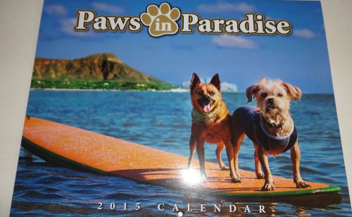 2015 Hawaiian Calendar - Doggy Paws in Paradise, Cute 12 month w/ FREE S&amp;H