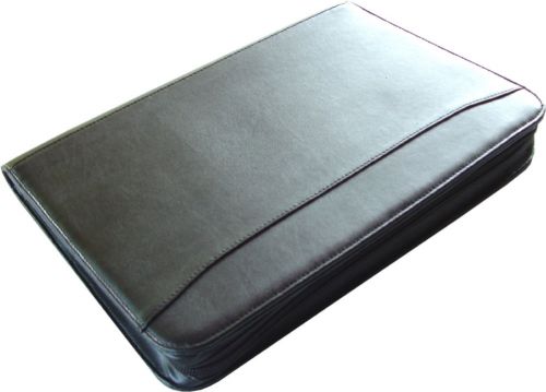 New, padfolio organizer, w/ pda &amp; cell pocket, zip-around, pen loop, black for sale