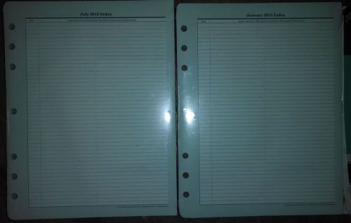 2015 Franklin Covey Monarch Planner Refill -Daily -8.5&#034;x11&#034; -Green,White