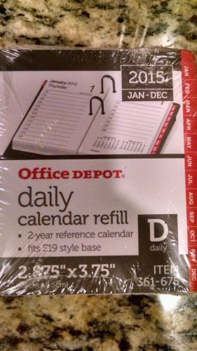 Office Depot #361-675, 2015 Calendar Refills,compact, NIP, 3 x 3.75 (2.875x3.75)
