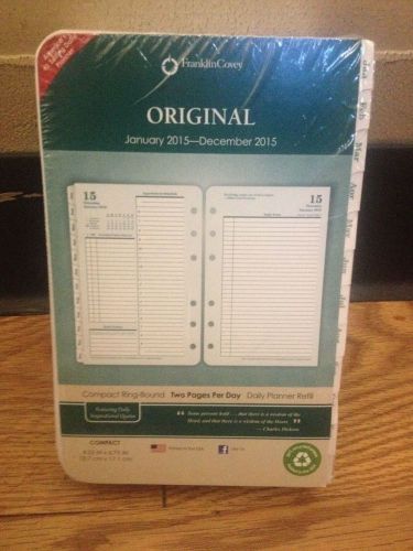 FranklinCovey Compact Original Ring-bound Daily Planner Refill - 2015