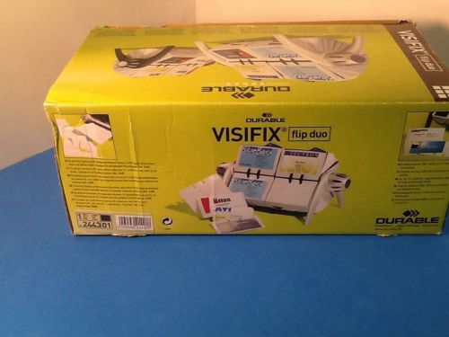 NEW-Durable 244301 Durable VISIFIX Flip Duo Business Card Rotary File300 Sleeve
