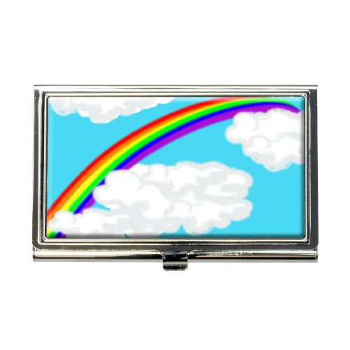 Rainbow in the clouds business credit card holder case for sale
