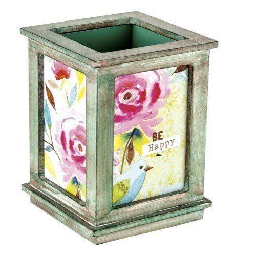 Santa barbara design, stephanie ryan wooden pencil box, be happy for sale