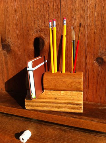 Reclaimed wood pencil holder for sale