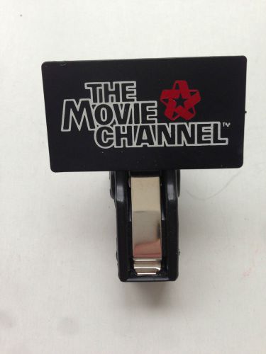 Magnetic Clip - The Movie Channel Logo Black with White &amp; Red circa 1985