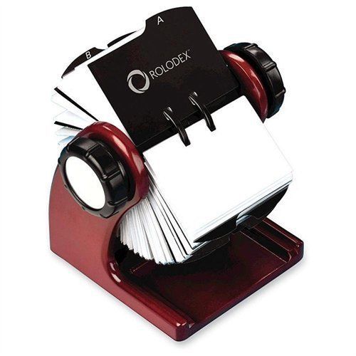 Rolodex Wood Tones Rotary Business Card File - 400 Card (ROL1734242)