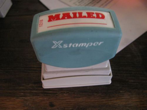 XSTAMPER Self-inking Stamp - MAILED  Message Stamp  - RED