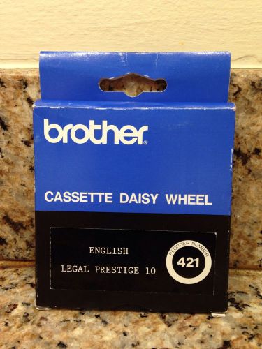 Cassette Daisy Wheel for Brother Typewriters #421 LEGAL PRESTIGE 10 ENGLISH