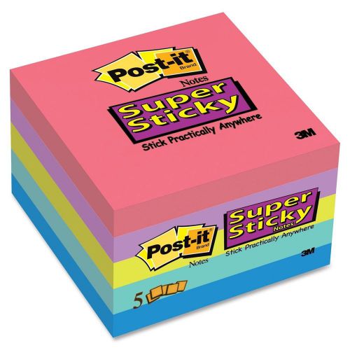 Post-it super sticky 3x3 jewel pop coll. pads - self-adhesive - 3&#034; x (6545ssuc) for sale
